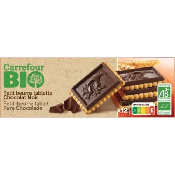 Galletas con tableta de chocolate negro ecológicas Carrefour Bio 150 g. - 0.15 kg - Imagen del producto en Findit