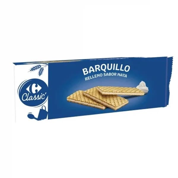 Galletas de barquillo rellenas sabor nata Carrefour 210 g. - 0.21 kg - Imagen del producto en Findit