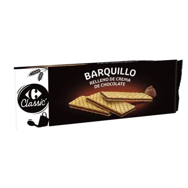 Galletas de barquillo rellena sabor chocolate Carrefour 210 g. - 0.21 kg - Imagen del producto en Findit