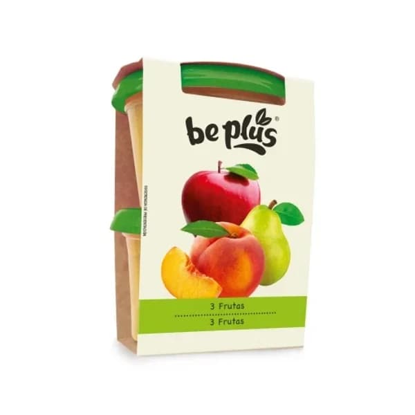 Preparado de manzana, pera y melocotón desde 6 meses Be Plus sin gluten pack de 2 unidades de 200 g. - 0.4 kg - Imagen del producto en Findit