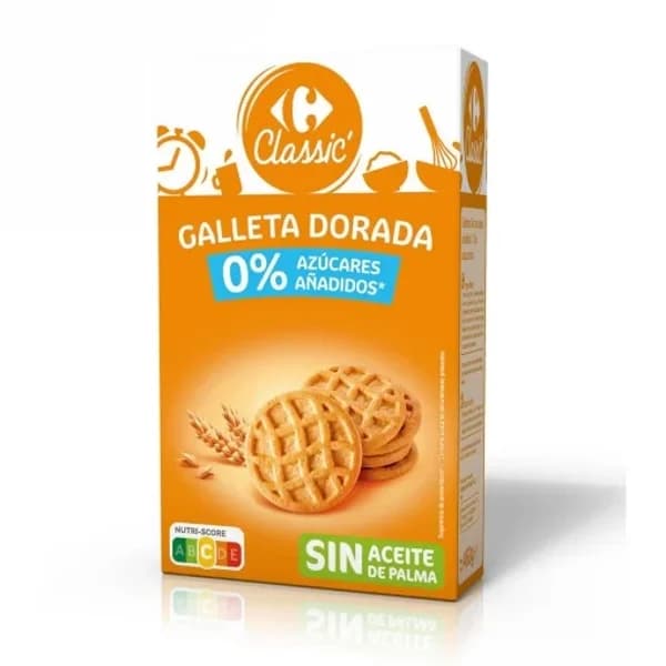 Galleta dorada sin azúcares añadidos Carrefour 460 g. - 0.46 kg - Imagen del producto en Findit