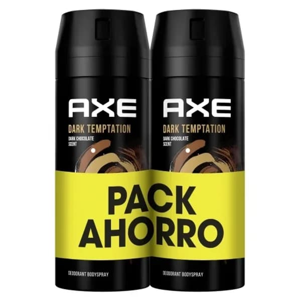 Desodorante en spray Dark Temptation Axe pack de 2 unidades de 150 ml. - 0.3 l - Imagen del producto en Findit