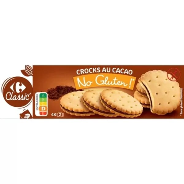 Galletas rellenas de cacao Carrefour Classic sin gluten 120 g. - 0.12 kg - Imagen del producto en Findit