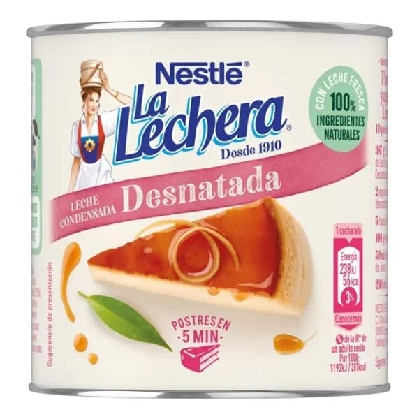 Leche condensada desnatada LA LECHERA, lata 387 g - 0.39 kg - Imagen del producto en Findit