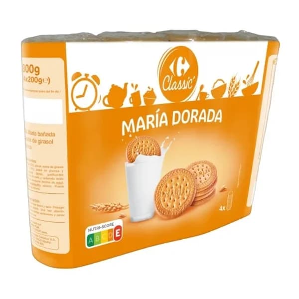 Galletas María dorada Carrefour Classic 800 g. - 0.8 kg - Imagen del producto en Findit