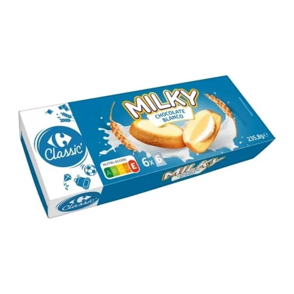 Galletas chocolate blanco rellenas de crema Trío Carrefour Classic 235,8 g. - 0.24 kg - Imagen del producto en Findit
