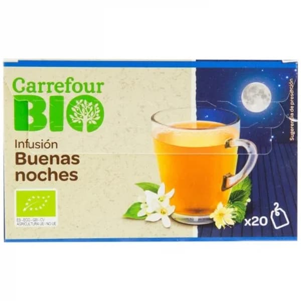 Infusión buenas noches en bolsitas ecológica Carrefour Bio 20 ud. - 0.03 kg - Imagen del producto en Findit