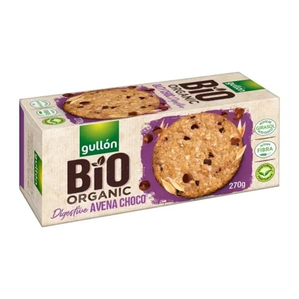 Galletas avena choco ecológicas Digestive Gullón 270 g. - 0.27 kg - Imagen del producto en Findit
