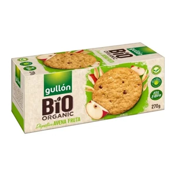 Galletas avena y fruta ecológicas Digestive Gullón 270 g. - 0.27 kg - Imagen del producto en Findit
