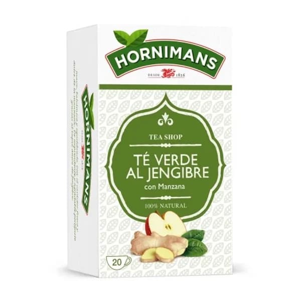 Té verde al jengibre con manzana en bolsitas Hornimans 20 ud. - 0.03 kg - Imagen del producto en Findit