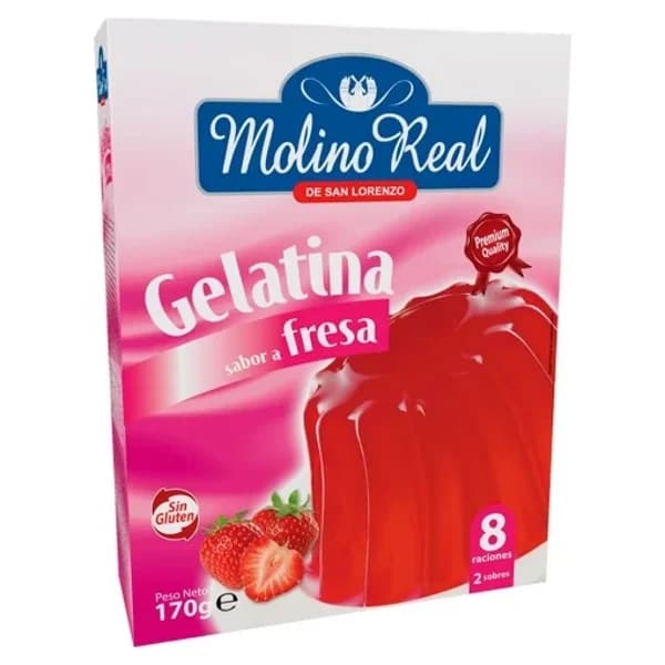 Preparado para gelatina sabor fresa Molino Real sin gluten 170 g. - 0.2 kg - Imagen del producto en Findit