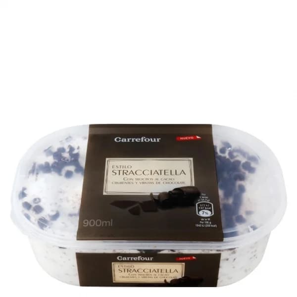 Helado de stracciatella Carrefour 900 ml. - 0.49 kg - Imagen del producto en Findit