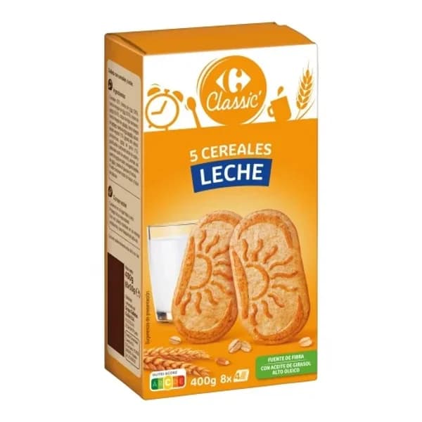 Galletas de 5 cereales y leche Carrefour Classic 400 g. - 0.4 kg - Imagen del producto en Findit