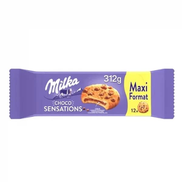 Galletas rellenas de chocolate con pepitas de chocolate Sensation Milka 312 g. - 0.31 kg - Imagen del producto en Findit