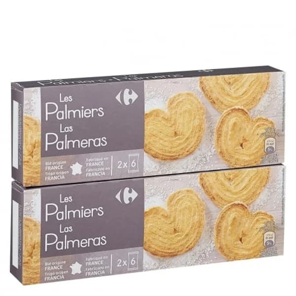 Galletas Las Palmeras Carrefour pack de 2 unidades de 100 g. - 0.2 kg - Imagen del producto en Findit