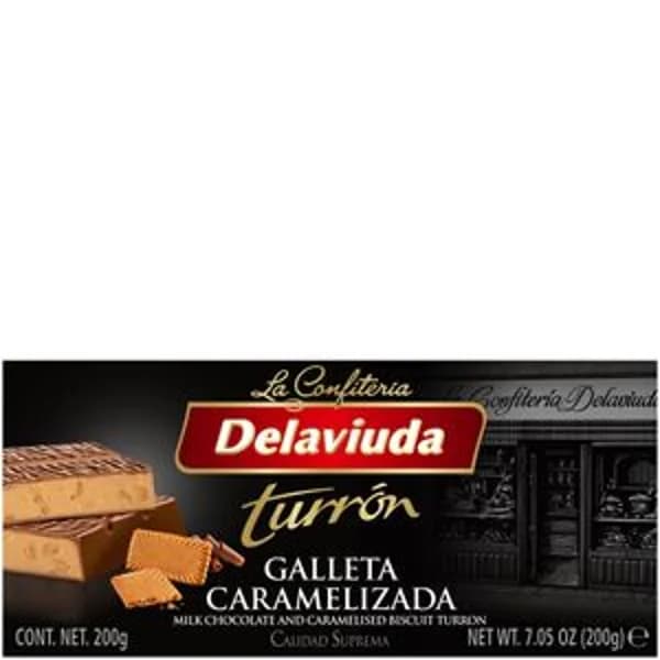 Turrón praliné galleta caramelo 200 g - 1 ud - Imagen del producto en Findit