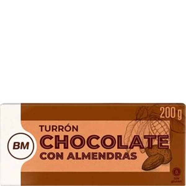Turrón chocolate con almendras 200 g - 1 ud - Imagen del producto en Findit