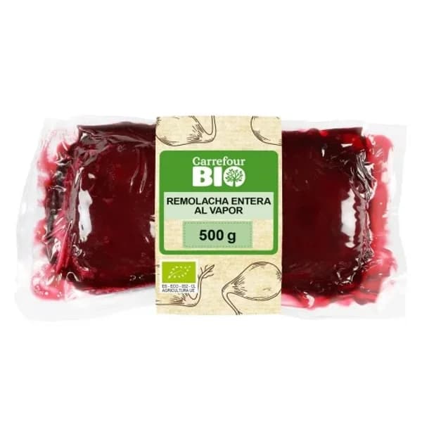 Remolacha entera cocida ecológica Carrefour Bio 500 g - 0.5 kg - Imagen del producto en Findit