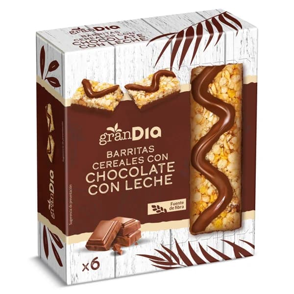 Barritas de cereales con chocolate con leche Gran Dia caja 150 g - 0.15 kg - Imagen del producto en Findit