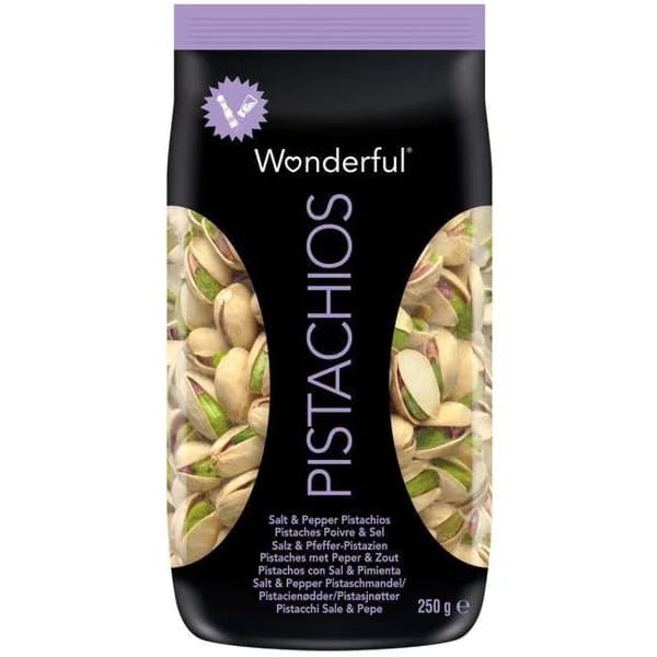 Pistacho salado con pimienta WONDERFUL, bolsa 250g - 1 ud - Imagen del producto en Findit