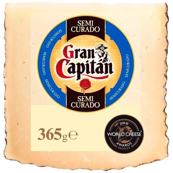 Queso semicurado GRAN CAPITAN, cuña 365 g - 1 ud - Imagen del producto en Findit