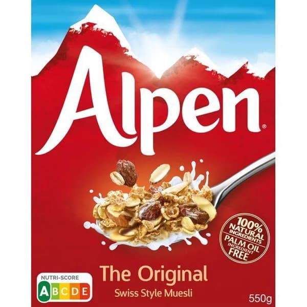 Muesli original ALPEN, caja 550 g - 1 ud - Imagen del producto en Findit