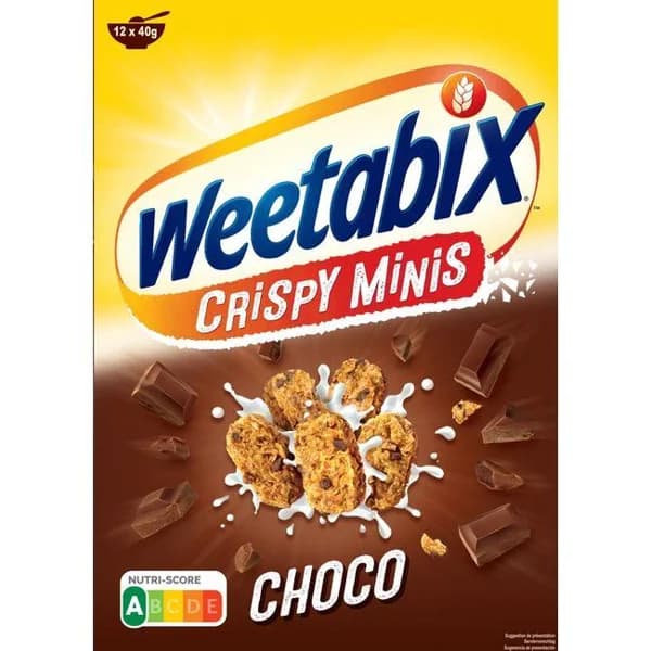 Cereales de chocolate minis WEETABIX, caja 500 g - 1 ud - Imagen del producto en Findit