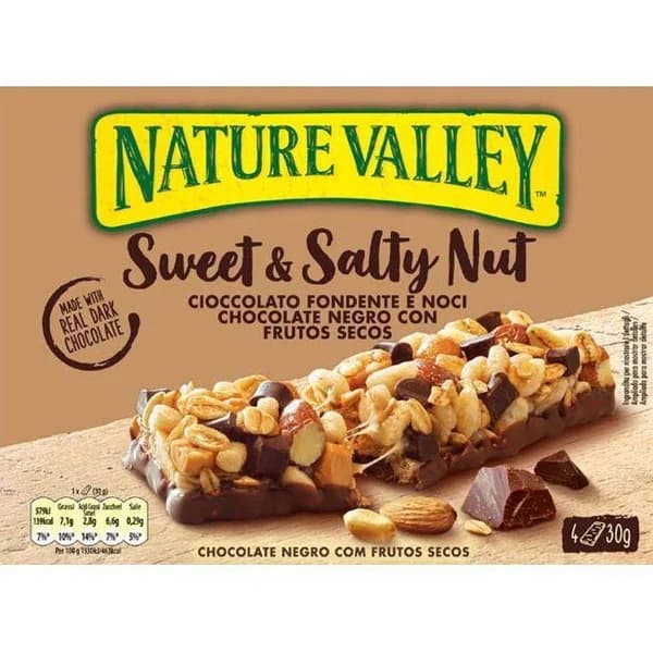 Barrita de cereales S&S chocolate NATURE VALLEY, caja 120 g - 1 ud - Imagen del producto en Findit