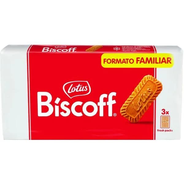 Galleta caramelizada Biscoff LOTUS, pack 3x125 g - 1 ud - Imagen del producto en Findit