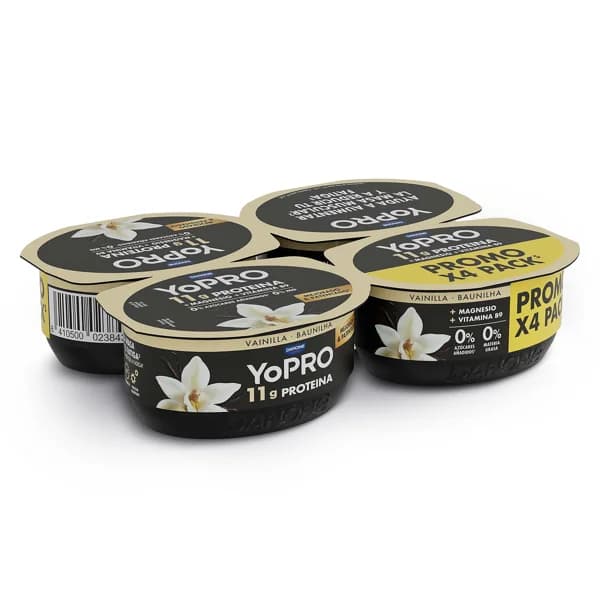 Postre sabor vainilla alta con proteínas Yopro pack 4 x 120 g - 1 ud - Imagen del producto en Findit