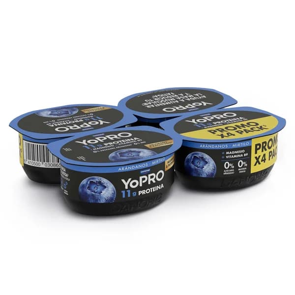 Postre sabor arándanos alto con proteínas Yopro pack 4 x 120 g - 0.48 kg - Imagen del producto en Findit