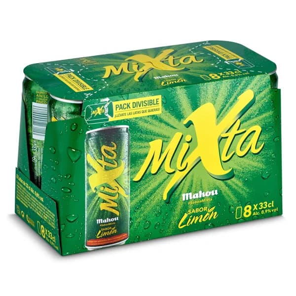 Cerveza con limón Mahou Mixta pack 8 x 33 cl - 2.64 l - Imagen del producto en Findit