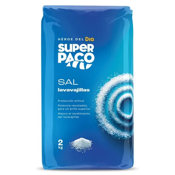 Sal para lavavajillas Super Paco de Dia bolsa 2 Kg - 1.98 kg - Imagen del producto en Findit