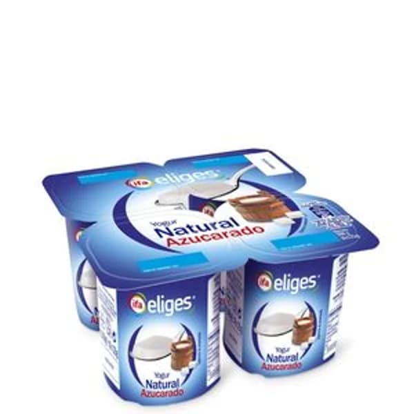 Yogur natural azucarado 4x125 g - 0.5 kg - Imagen del producto en Findit