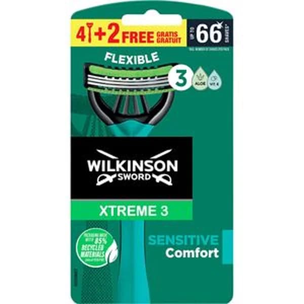 Maquinilla desechable xtreme3 4+2 unidades - 5.99 ud - Imagen del producto en Findit