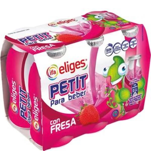 Yogur líquido con fresa 6x100 g - 0.6 kg - Imagen del producto en Findit