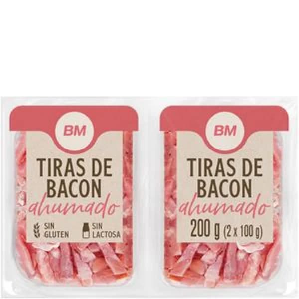 Bacon ahumado en tiras 2x100 g - 0.2 kg - Imagen del producto en Findit