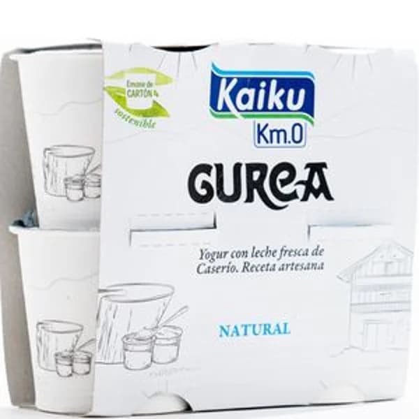 Yogur con leche fresca de caserío natural, 4x115 g - 0.46 kg - Imagen del producto en Findit