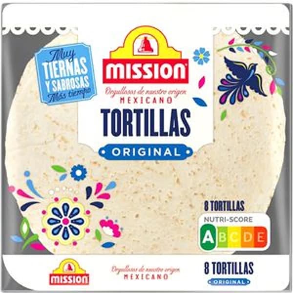 Tortillas de trigo 8 unidades 320 g - 0.32 kg - Imagen del producto en Findit
