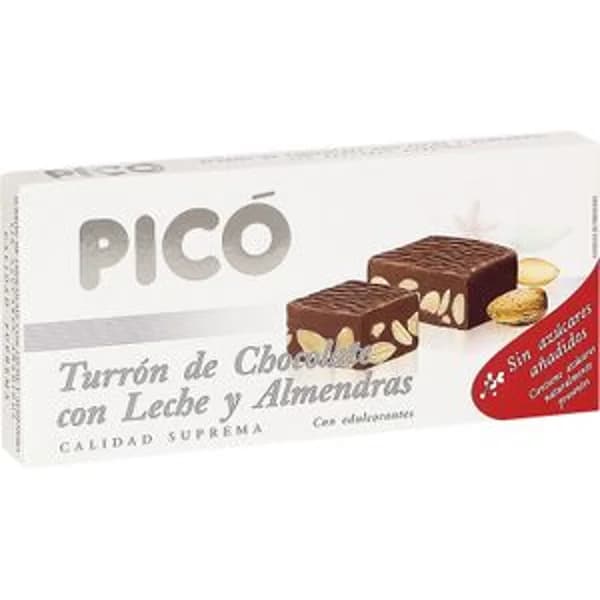 Turrón Chocolate con Almendras sin Azúcar - 1 ud - Imagen del producto en Findit