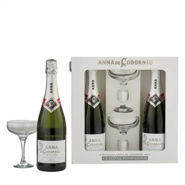 Estuche 2 Bot. Anna De Codorniu + 2 Copas Pompadour Cava - 1 ud - Imagen del producto en Findit