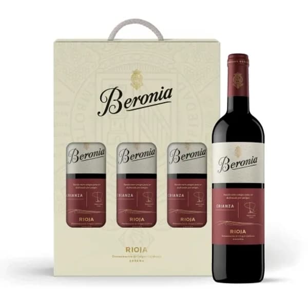 Estuche De 3 Botellas Beronia Tinto Crianza 2021 - 1 ud - Imagen del producto en Findit