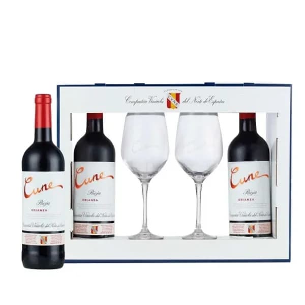 Estuche 2 Bot. Cune + 2 Copas Tinto 2020 - 1 ud - Imagen del producto en Findit