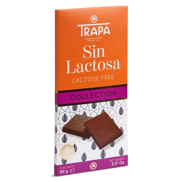 Chocolate con leche sin lactosa Trapa 90 g - 0.09 kg - Imagen del producto en Findit