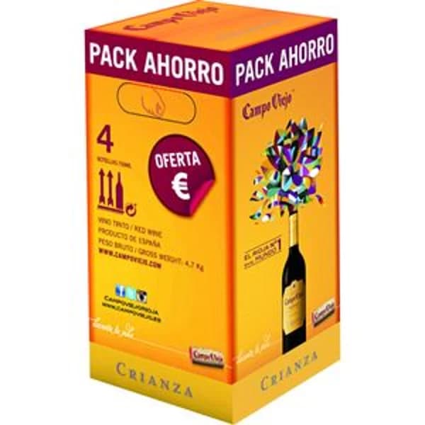 Vino tinto crianza 4x0,75 l - 1 ud - Imagen del producto en Findit