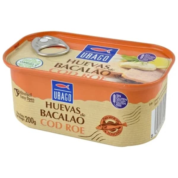 Huevas de bacalao Ubago sin gluten 200 g. - 0.2 kg - Imagen del producto en Findit