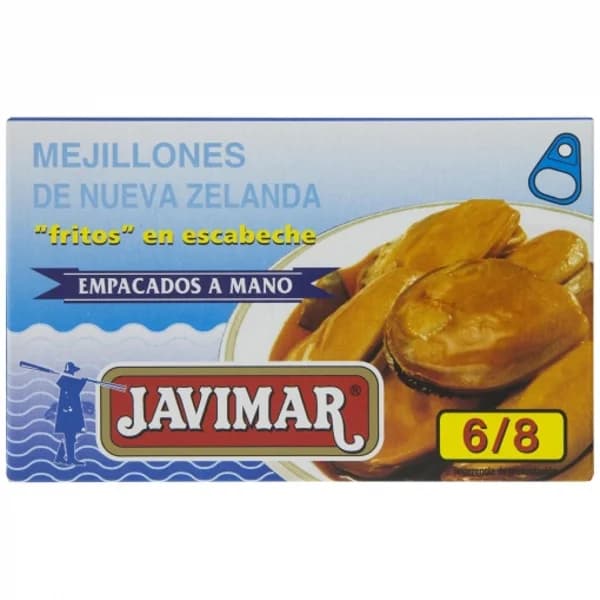 Mejillones fritos en escabeche 6/8 Javimar 47 g. - 0.05 kg - Imagen del producto en Findit