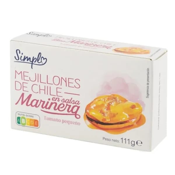 Mejillones de Chile en salsa marinera 13/18 Simpl 69 g. - 0.07 kg - Imagen del producto en Findit