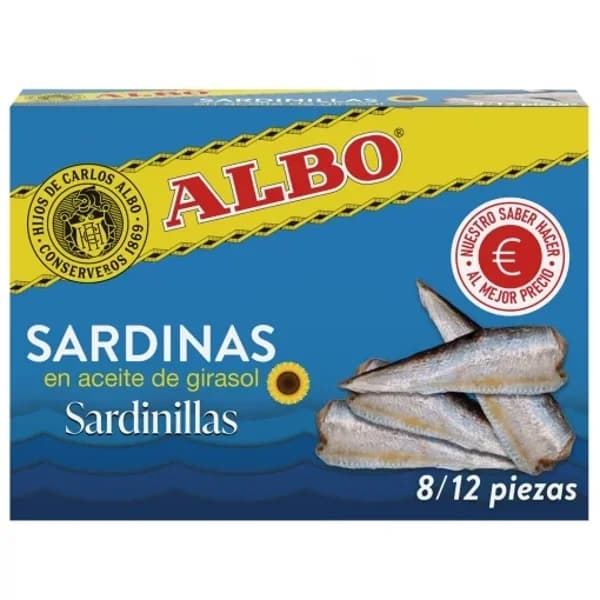 Sardinilla en aceite de girasol 105 g - 0.08 kg - Imagen del producto en Findit