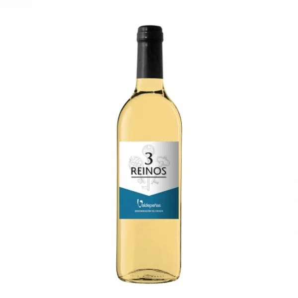 Vino blanco joven 3 Reinos D.O. Valdepeñas 75 cl. - 1 ud - Imagen del producto en Findit